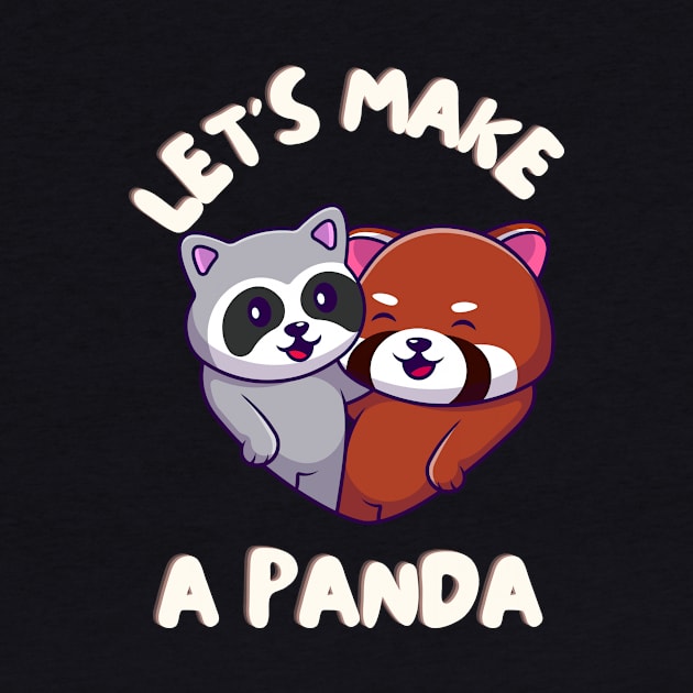 Let's Make A PANDA Funny Red Panda Couple by Grun illustration 